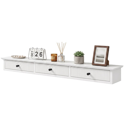 Shelf Wall-Mounted 93 x 15 x 10 cm White