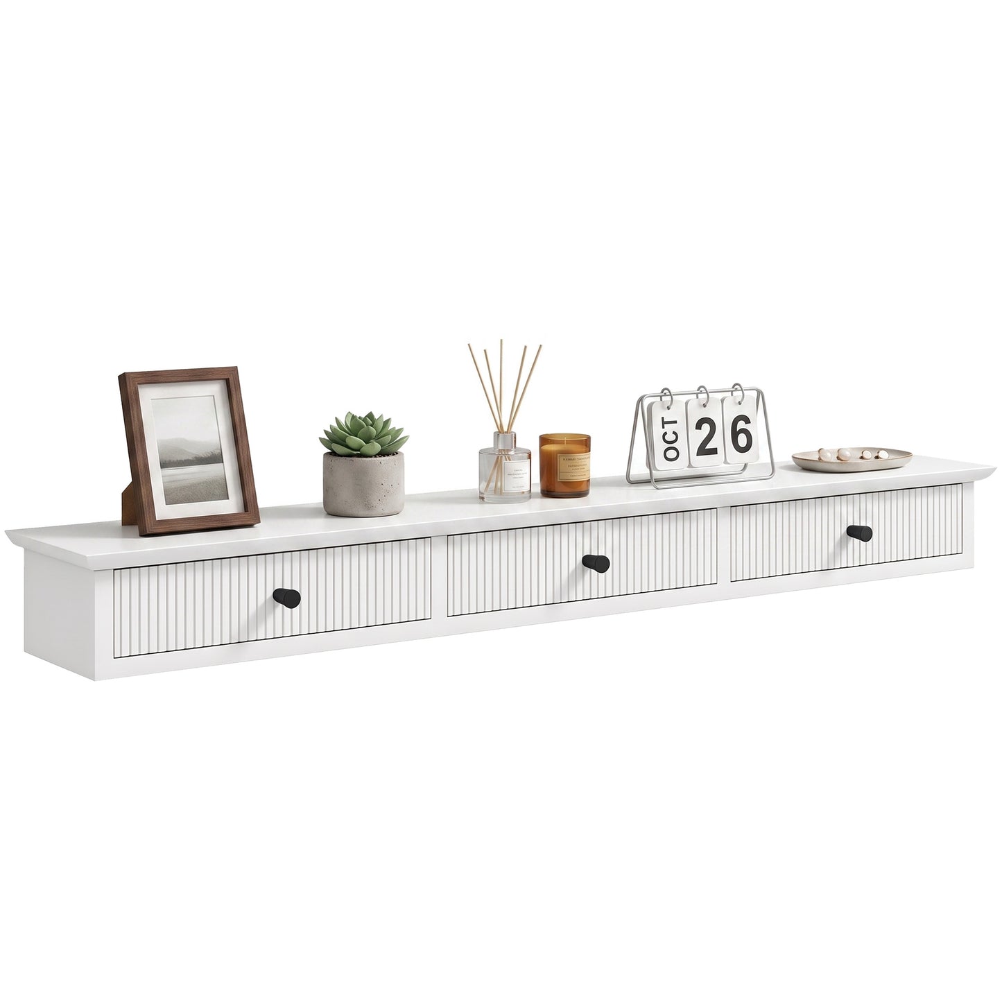 Shelf Wall-Mounted 93 x 15 x 10 cm White