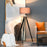 Modern Tripod Standing Lamps for Living Room with Fabric Lampshade, Floor Lamps for Bedroom, (Bulb not Included), Grey and Black