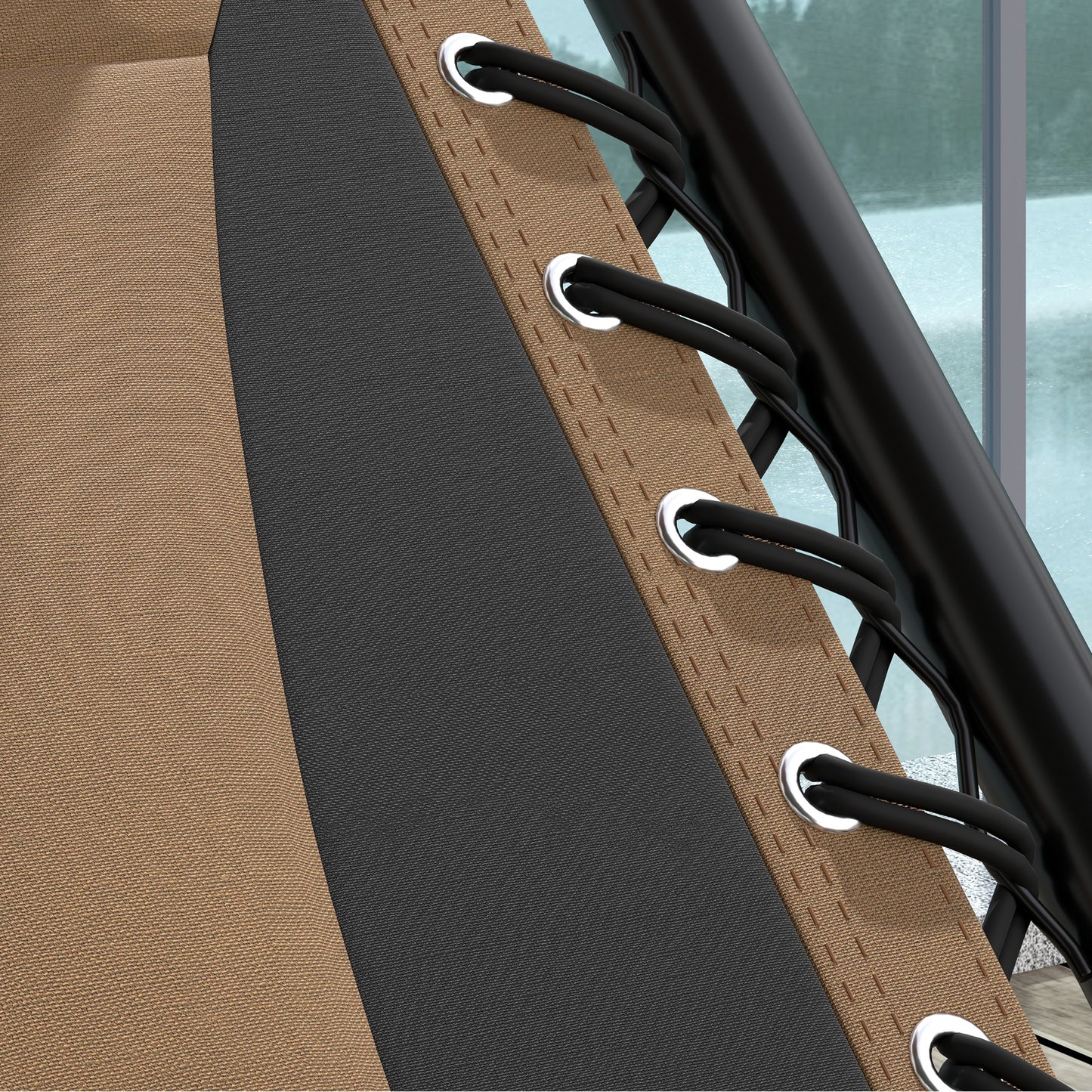 2 Pcs Zero Gravity Lounger Chair, Folding Reclining Chair, Brown