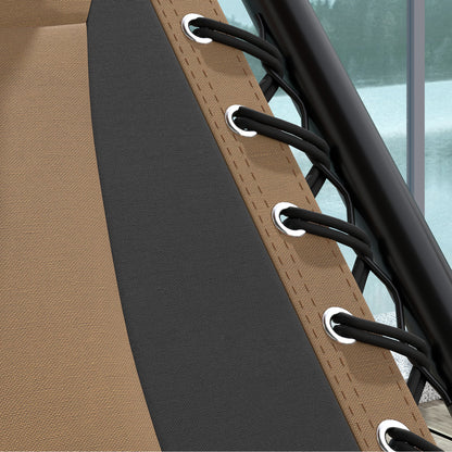 2 Pcs Zero Gravity Lounger Chair, Folding Reclining Chair, Brown