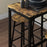 5 Piece Bar Set, Industrial Kitchen and Chair Set Rustic Brown