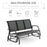 3-Seat Glider Rocking Chair for 3 People Garden Bench Patio Furniture Metal Frame