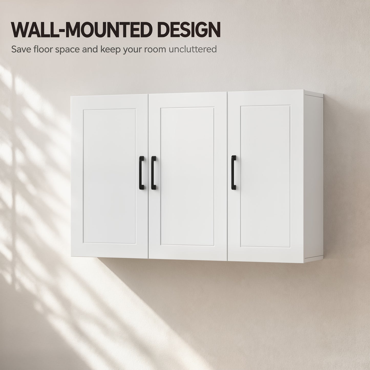 Wall Mounted Bathroom Cabinet with Adjustable Shelves, White