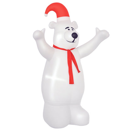 6ft Tall Outdoor Inflatable Bear Lighted Airblown Christmas Lawn Décor