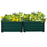 Set of 2 Raised Garden Bed, Outdoor Elevated Galvanised Planter Box for Flowers, Herbs, 60x60x30.5cm, Green