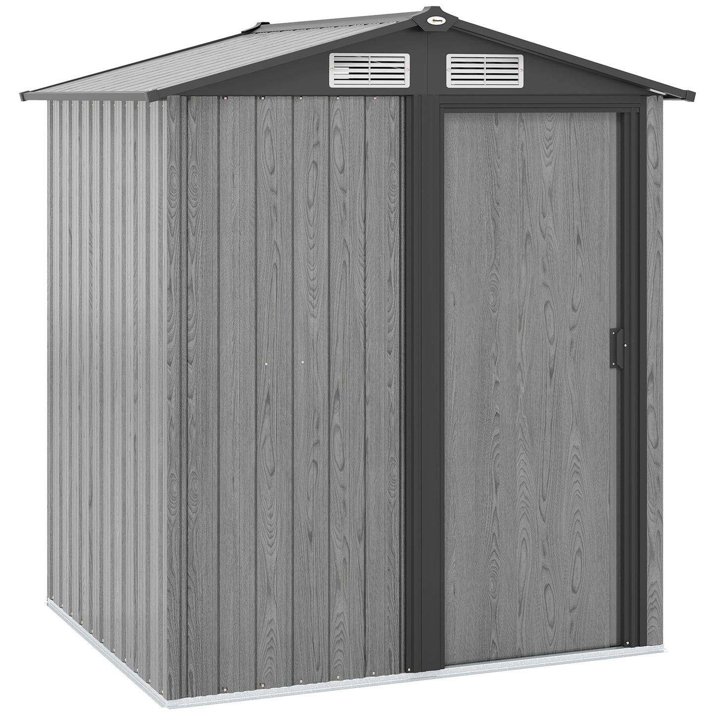 5ft x 4.3ft Outdoor Metal Storage Shed with Sliding Door Sloped Roof