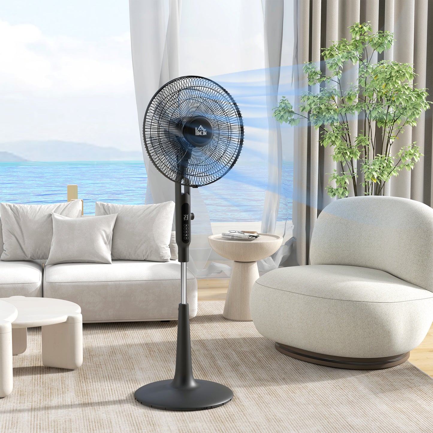 Standing Fan with 75 Degree Oscillation Mosquito Repellent Function