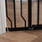 Wide Dog Safety Gate, with Door Pressure, for Doorways, Hallways, Staircases - Black