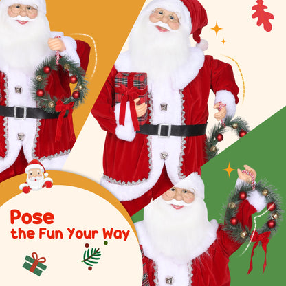 Musical Animated Santa Claus with Music, Dancing, Gift and Wreath