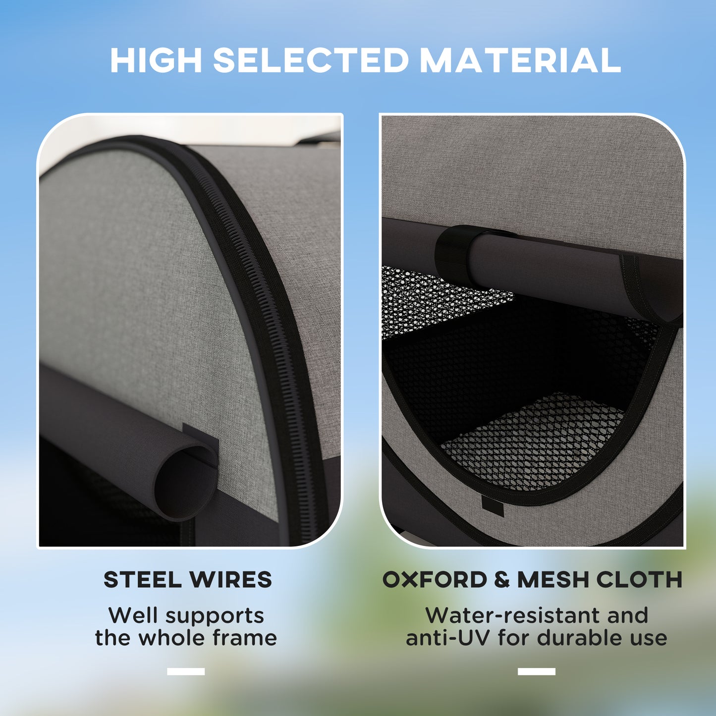 3 in 1 Pet Stroller with Detachable Carrier for Mini Dogs, Grey