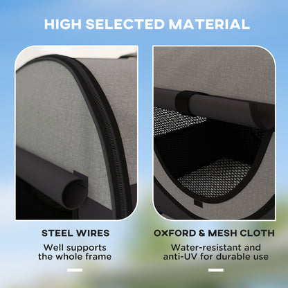 3 in 1 Pet Stroller with Detachable Carrier for Mini Dogs, Grey