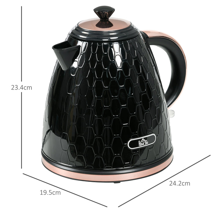 Electric Kettle, Fast Boil, 1.7L, 3kW, Swivel, Auto Shut-off, Black