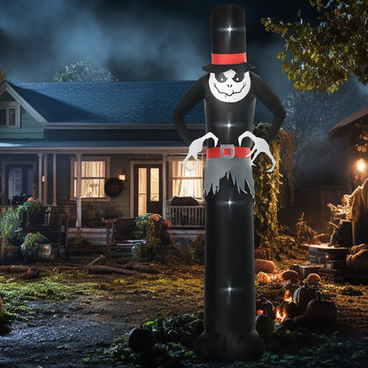10' Inflatable Halloween Ghost Outdoor Decoration Waterproof LED Light