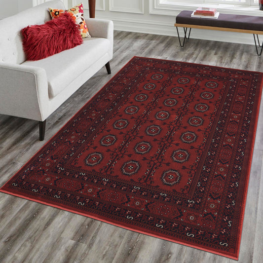 Yasmin Traditional Bukhara Indoor Living Room Area Rug - Classic Oriental Style