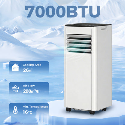 Portable Air Conditioner 7000 BTU, 4-in-1 Air Conditioning Unit