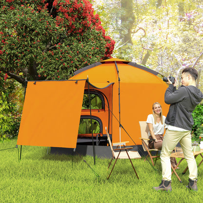 2-4 Person Tent, Instant Pop Up Camping Tent, Orange