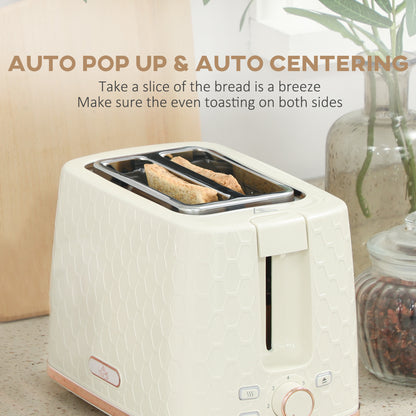 Kettle and Toaster Set 1.7L Fast Boil Kettle & 2 Slice Toaster Set Beige