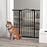 Metal Pet Safety Gate Dog Gate Folding Fence, Black