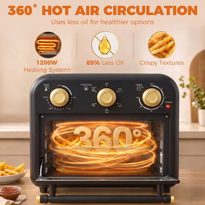 Air Fryer Oven, Convection Oven, 12 L, Black
