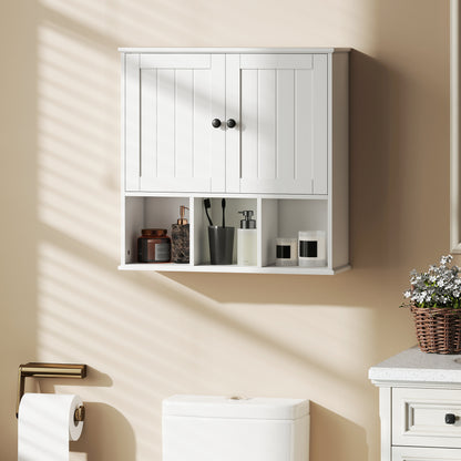 Bathroom Wall Cabinet, Medicine Cabinet with Open Compartments, Shelf
