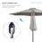 3(m) Tilting Parasol Garden Umbrellas, Outdoor Sun Shade with 8 Ribs, Tilt and Crank Handle for Balcony, Bench, Garden, Grey