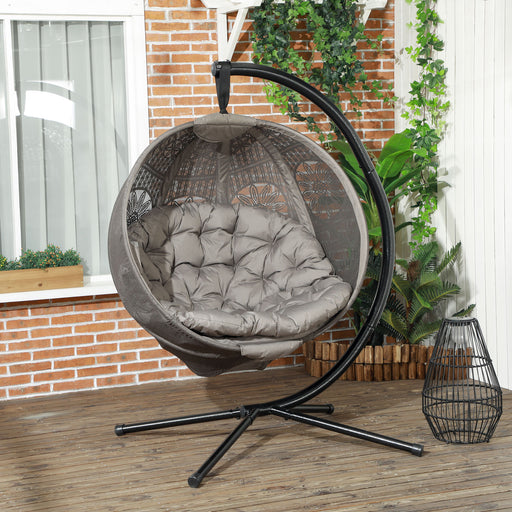 Round Egg Basket Chair, with Steel Stand