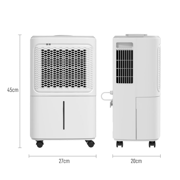 12L/Day Small Dehumidifier for Home Damp, with Humidity Light