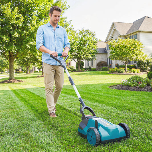 18V Cordless Lawnmower with 2 x 4Ah Batteries & Charger