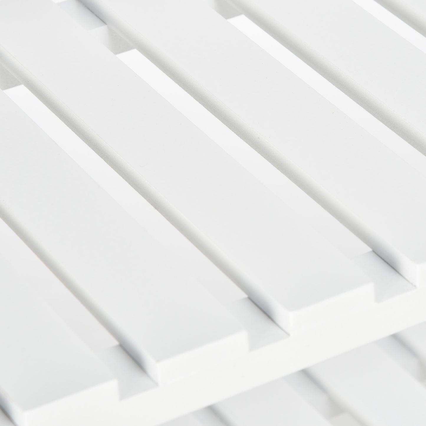 3-Tier Shoe Rack Wood Frame Slatted Shelves Open Storage, White