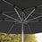 LED Patio Umbrella, Lighted Deck Umbrella with 4 Lighting Modes, Solar & USB Charging, Charcoal Grey