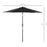 2.7M Garden Parasol Umbrella with Tilt and Crank, Outdoor Sun Parasol Sunshade Shelter with Aluminium Frame, Black