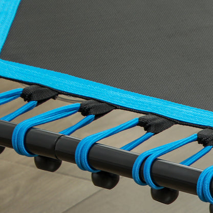 45" Fitness Trampoline with Adjustable Handle, LED Lights, Blue