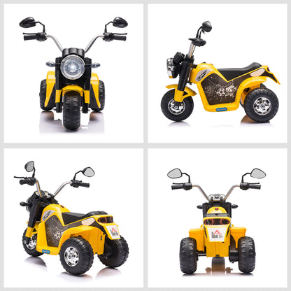 Kids 6V Electric Motorcycle Ride-On Toy Battery 18 - 36 Months Yellow