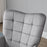 Modern Accent Chair Velvet-Touch Tufted Wingback Armchair Upholstered Leisure Lounge Sofa Club Chair with Wood Legs, Grey