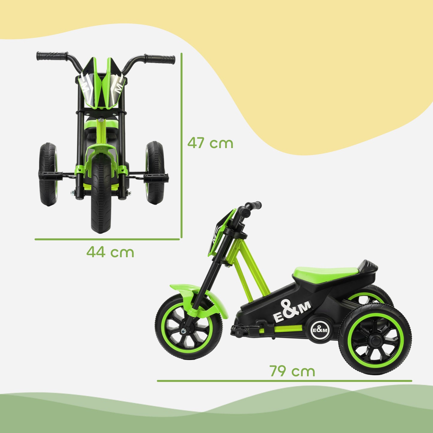 Kids Tricycle Baby Trike, 3 Wheel Toddler Balance Bike