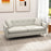 165cm 2 Seater Sofa for Living Room, Modern Fabric Couch, Tufted Loveseat Sofa Settee w/ Steel Legs, 2 Storage Pockets, Beige