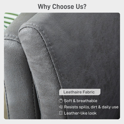 Small Sofa, Loveseat Sofa for Bedroom, Home Office, Grey