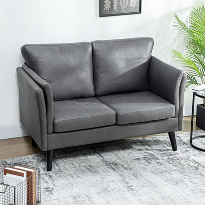 Small Sofa, Loveseat Sofa for Bedroom, Home Office, Grey