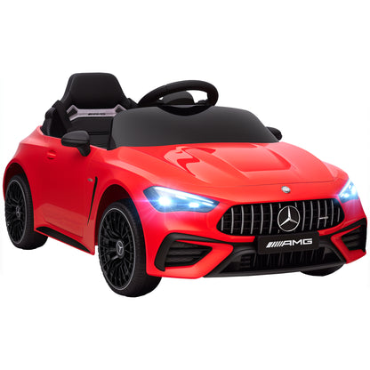 Kids Electric Car Licensed Mercedes AMG, 12V Ride On Car, Red