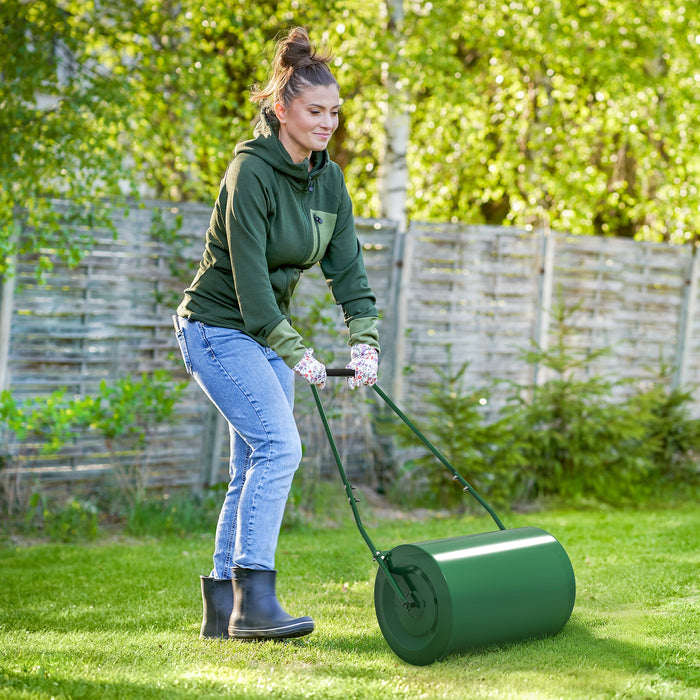 63 L Lawn Roller Large Heavy Duty Metal Sand or Water Filled