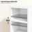 Set of 2 CD Storage Units with Adjustable Shelves, High Gloss White