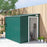 7 x 5FT Garden Shed w/ Foundation Lean to Metal Tool Shed Green