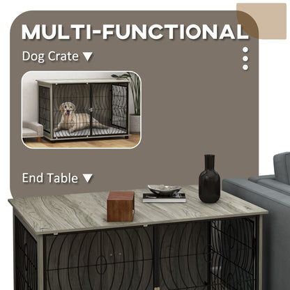 44.5" Dog Crate Furniture End Table w/ Cushion for Extra Large Dogs