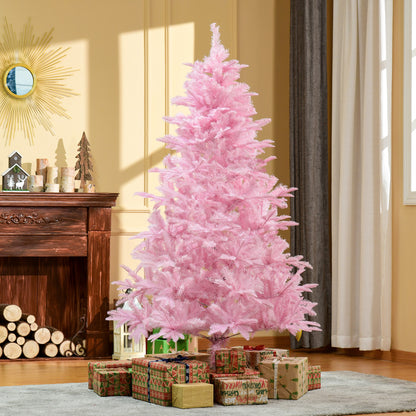 6FT Artificial Christmas Tree w/ Automatic Open for Home Party Pink