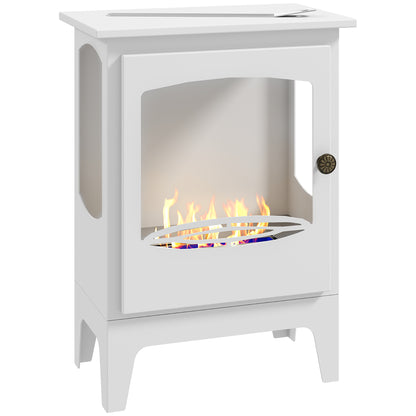 Freestanding Bioethanol Fireplace Ethanol Fireplace Stove, White