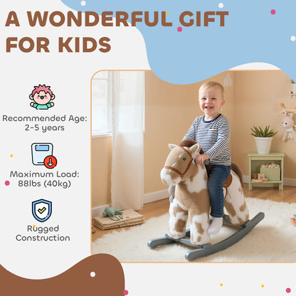 Baby Rocking Horse, Animal Rocker with Sound and Toy