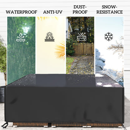 Large Garden Set Square Cover Outdoor Furniture Waterproof Resist Fade