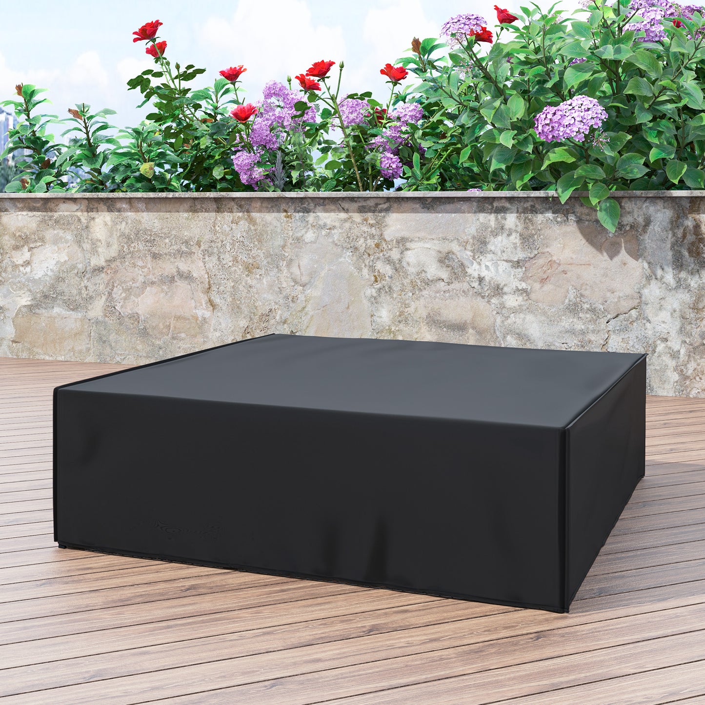 Large Garden Set Square Cover Outdoor Furniture Waterproof Resist Fade