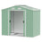 7ft x 4ft Lockable Garden Metal Storage Shed Large Patio Roofed Tool Storage Building Foundation Sheds Box Outdoor Furniture, Green